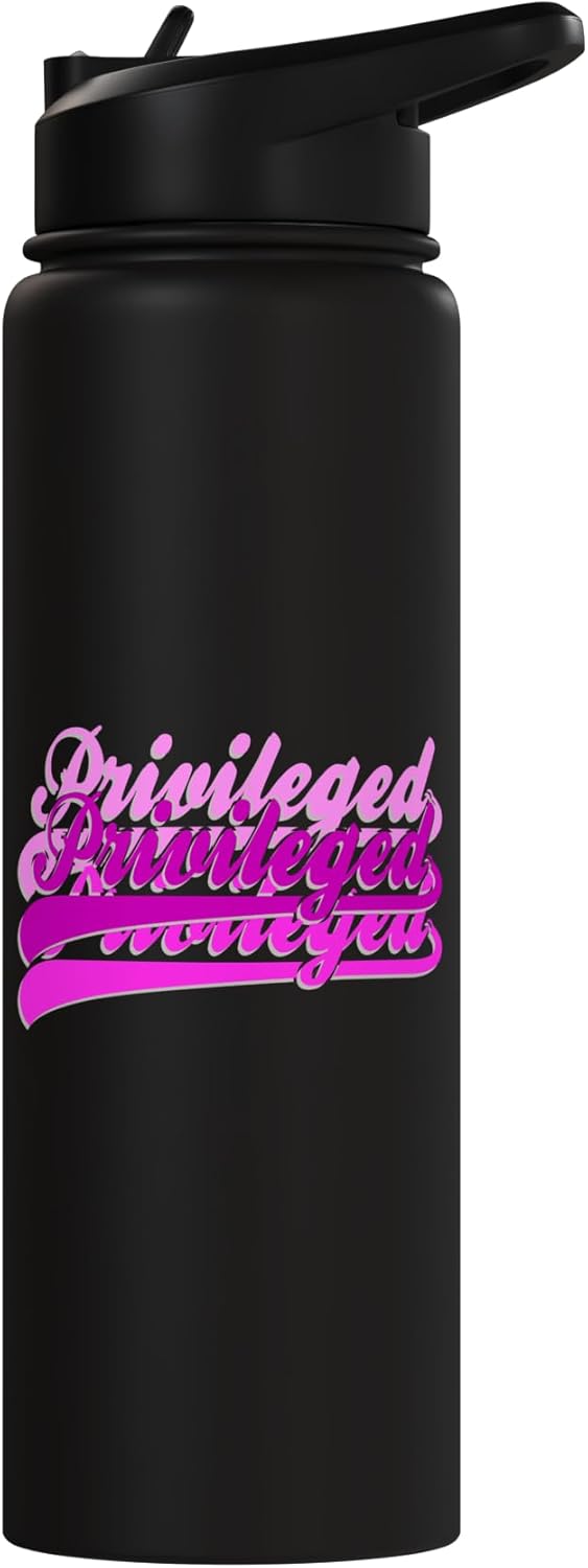 Botella agua acero inox aislada color rosa