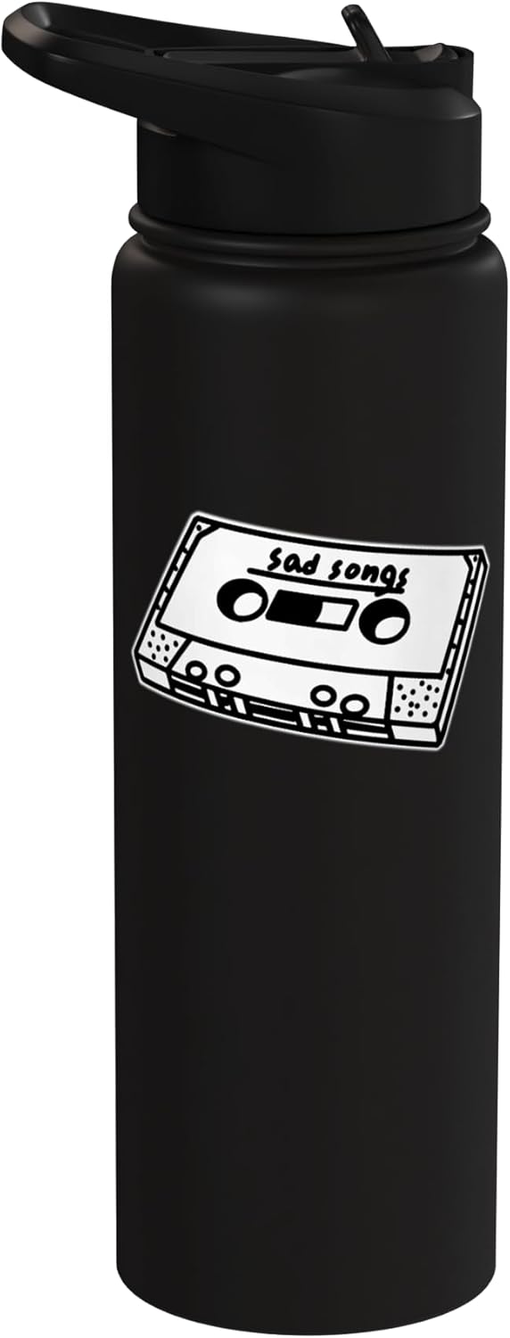 Botella de agua acero inoxidable con cinta de cassette