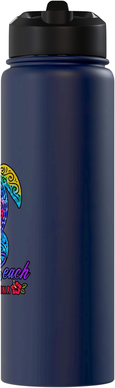 Botella de agua acero inoxidable estampado mariposa playa Carolina verano