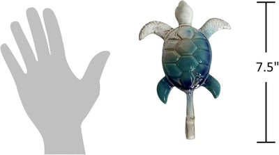 Gancho de toalla tortuga cerámica decoración náutica baño