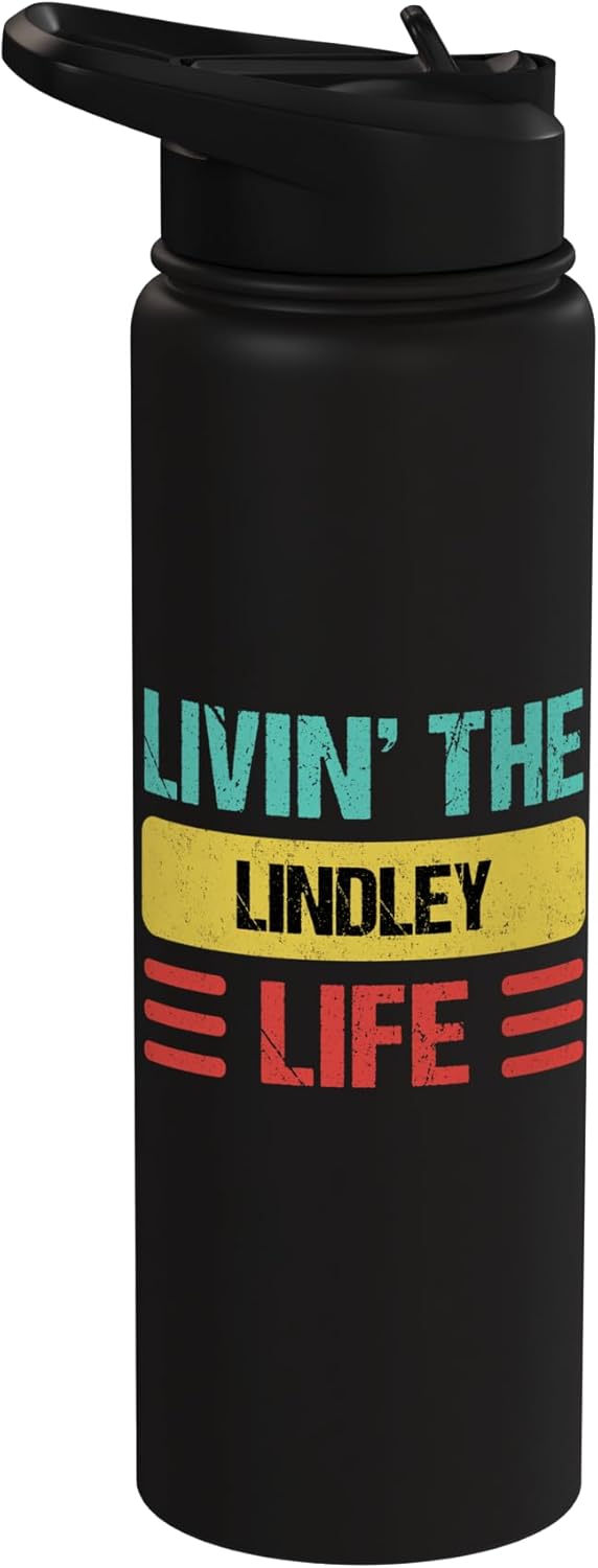 Botella de agua acero inoxidable Lindley Name aislada