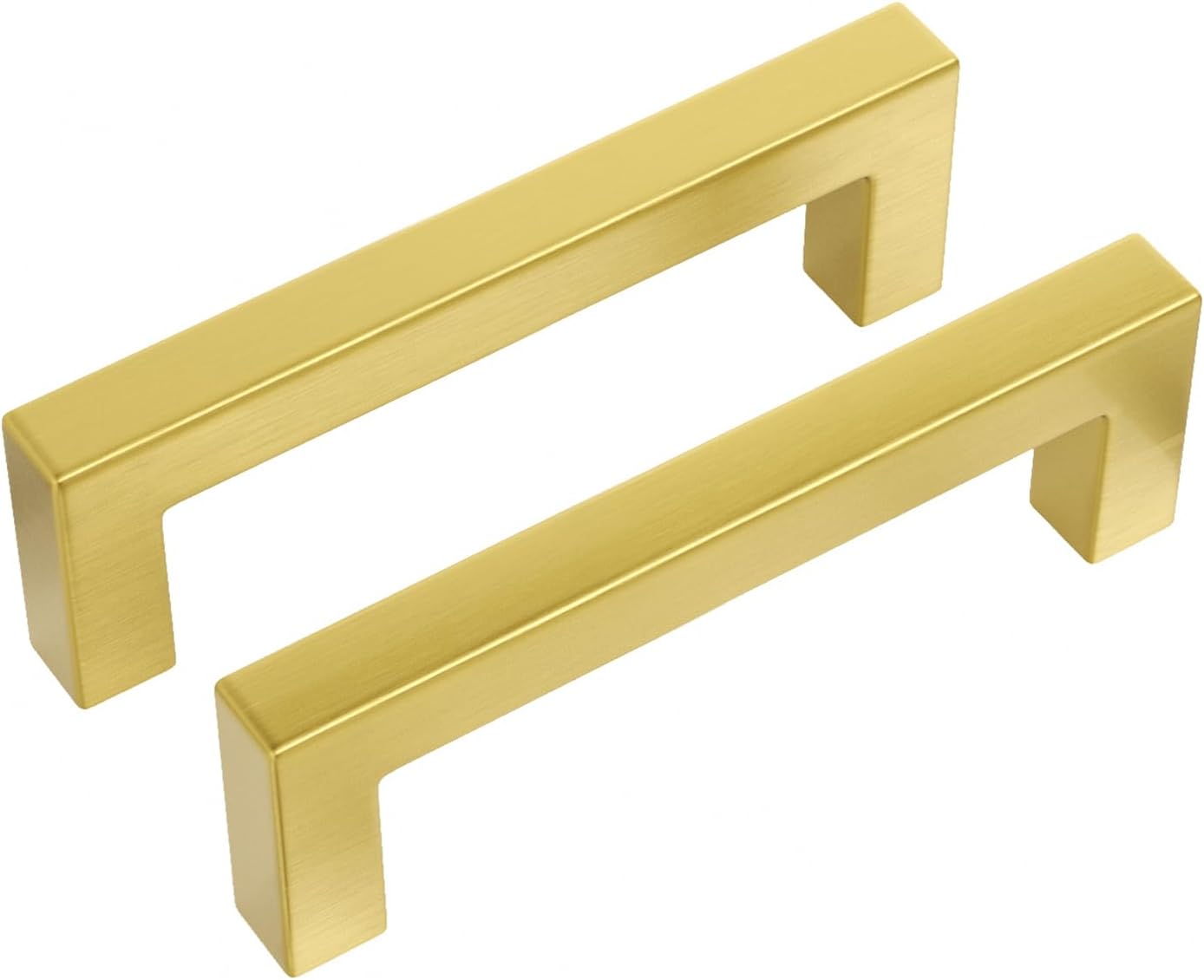 10 Manijas Gabinete Dorado 3pulg Acero Inox Cepillado