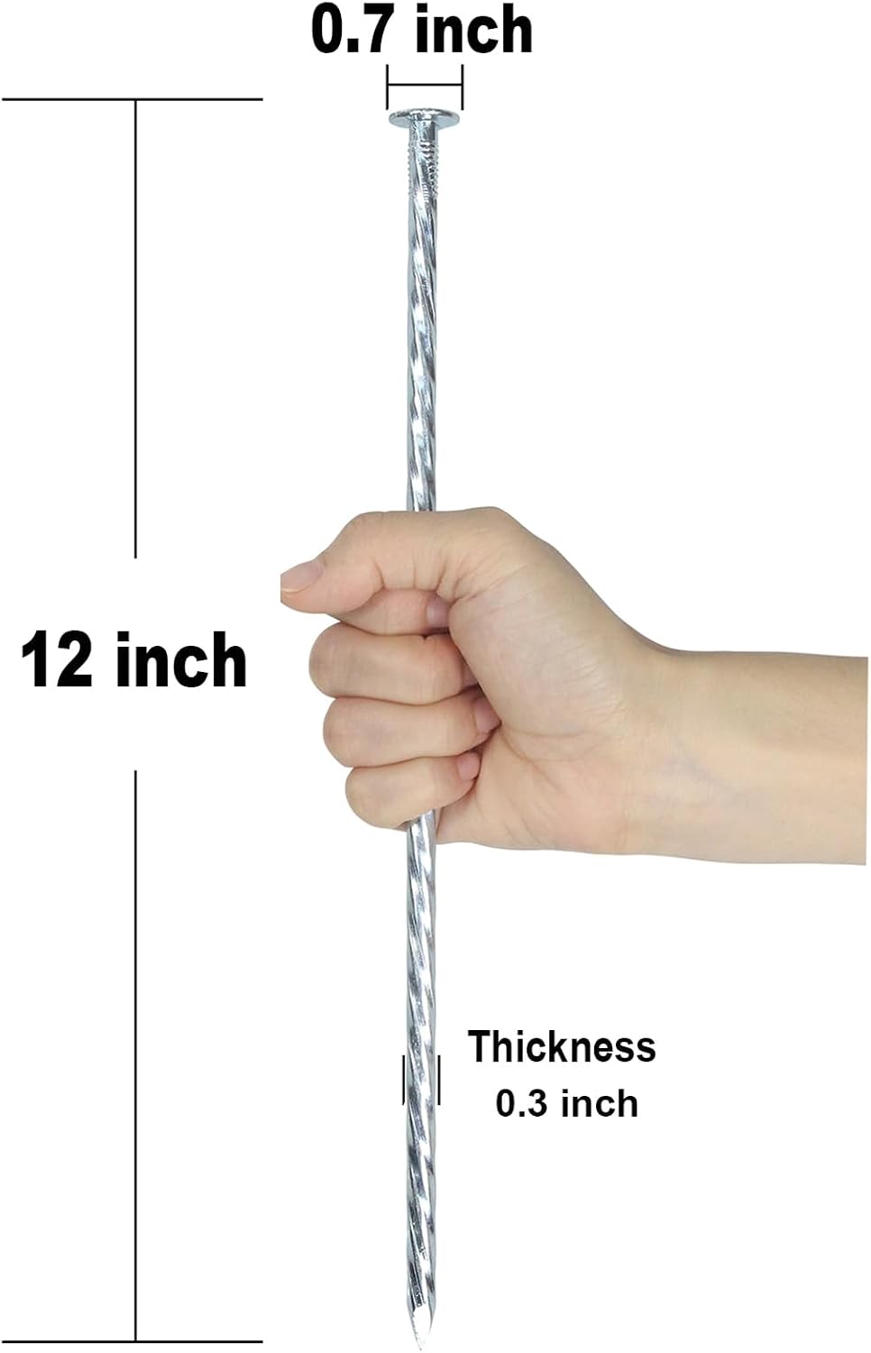 Estacas césped artificial 12pulg metal galvanizado anclaje seguro