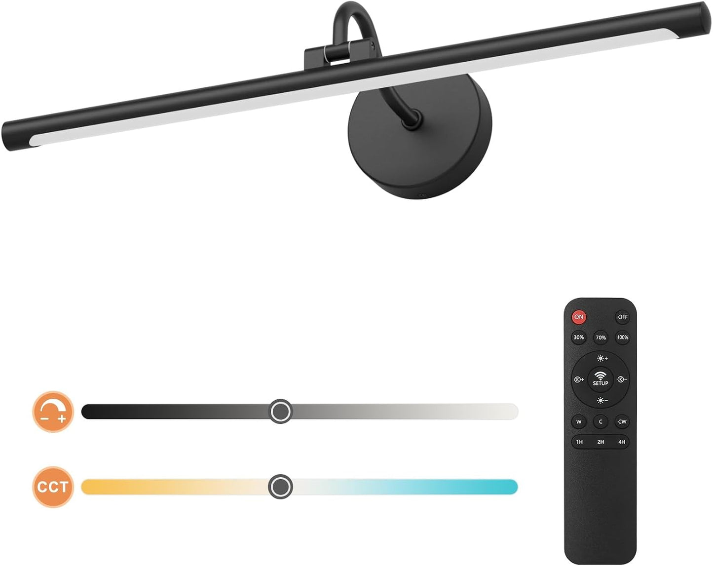 Luces imagen negras 23.6pulg LED regulable control remoto