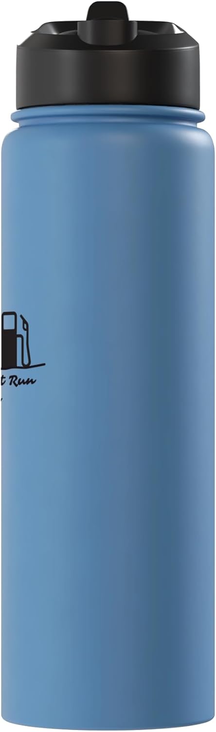 Botella agua acero inox aislada color negro