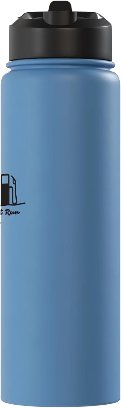 Botella agua acero inox aislada color negro