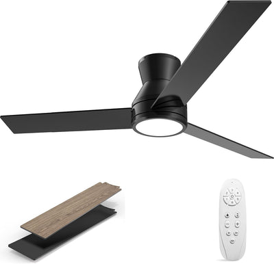 Ventilador techo negro 42pulg luz control remoto reversible 3CCT