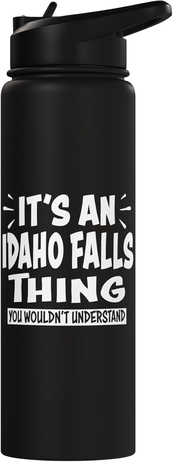 Botella de agua aislada de acero inoxidable Idaho Falls