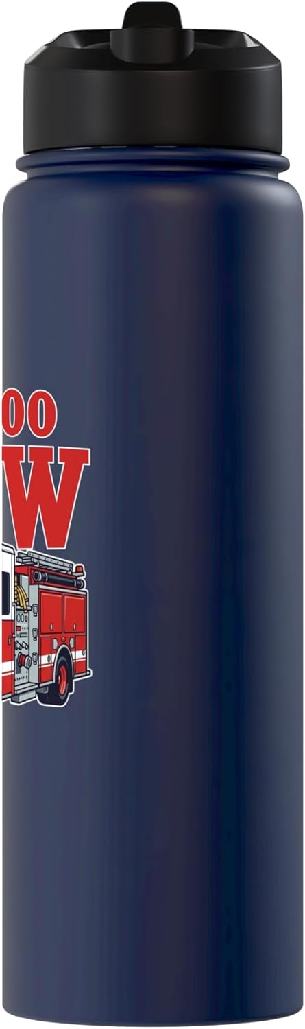 Bote de agua acero inoxidable con letra roja bombero