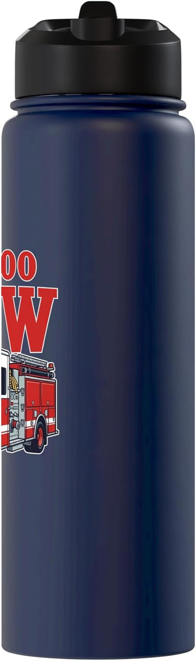 Bote de agua acero inoxidable con letra roja bombero