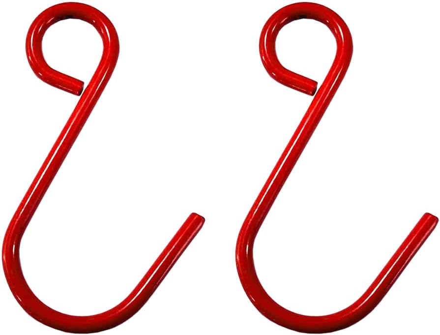 Ganchos en S acero resistente rojo 550lb cocina baño garaje