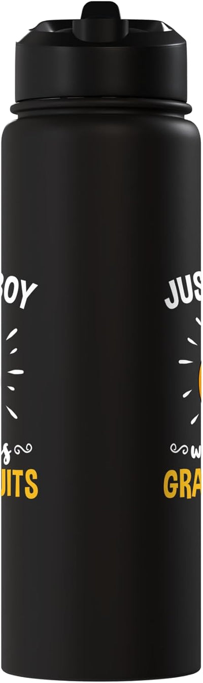 Botella agua acero inox aislada