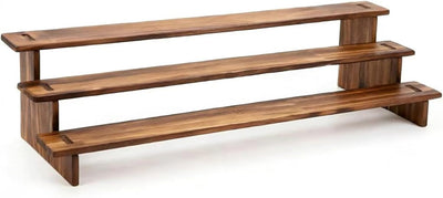 Estante de madera para especias 3 niveles organizador de cocina estilo escalón