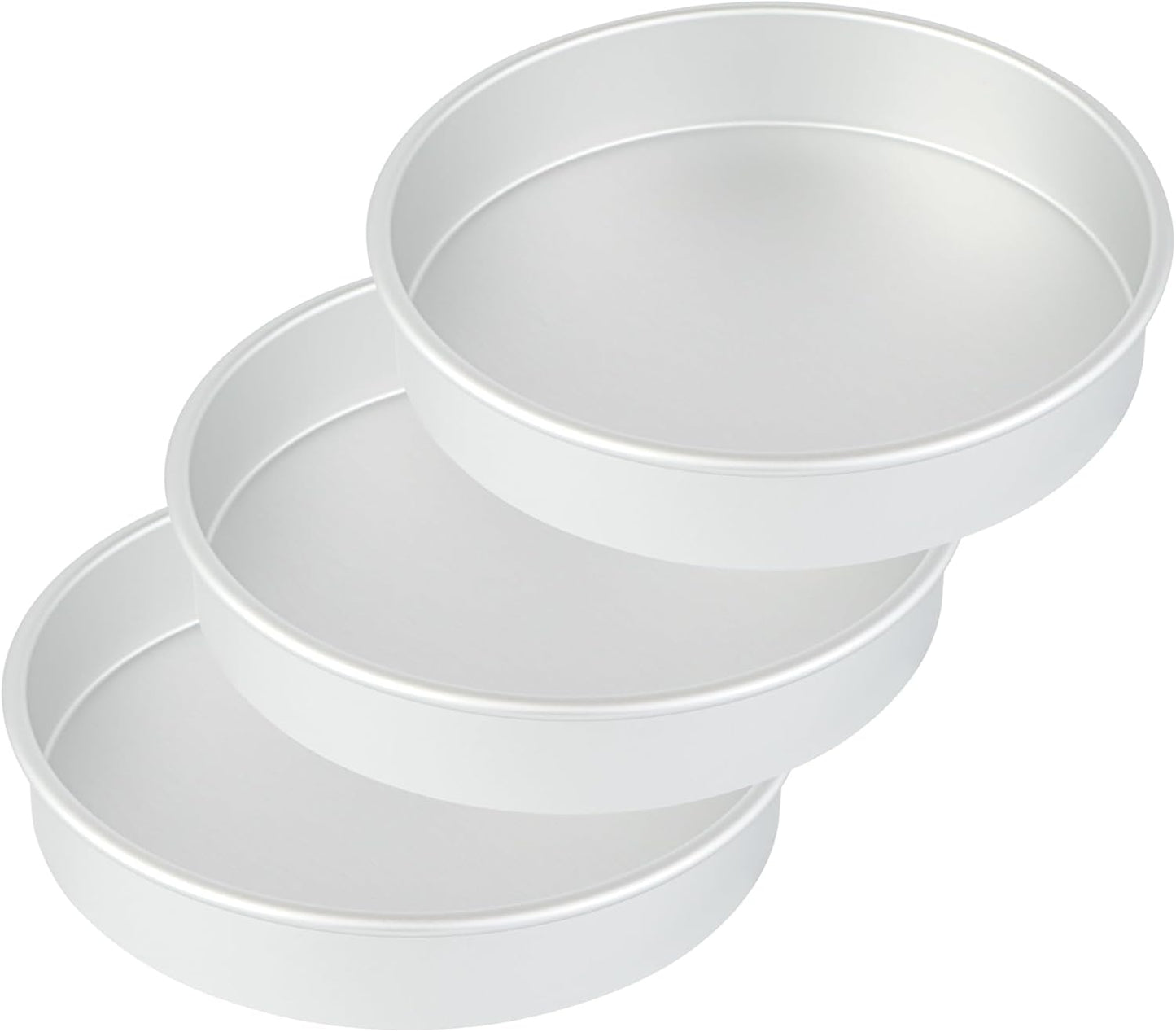 Juego de 3 moldes redondos de aluminio para hornear 10, 8 y 6 pulgadas