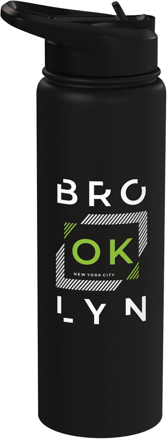 Botella agua acero inox aislada Brooklyn NYC
