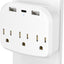 Extensor tomacorriente con soporte telefono 2USB-A 1USB-C