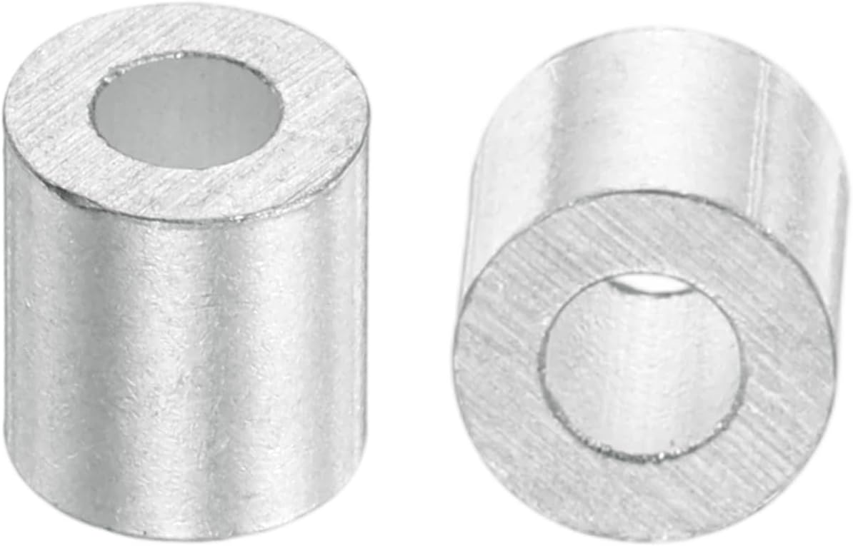 80 Fundas Lazo Aluminio 3/50pulg Cuerda Redonda Extremos Cable