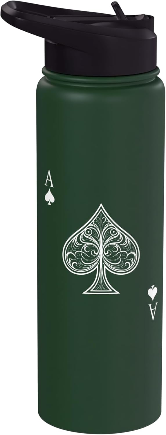Botella de agua aislada Ace Of Spades acero inoxidable
