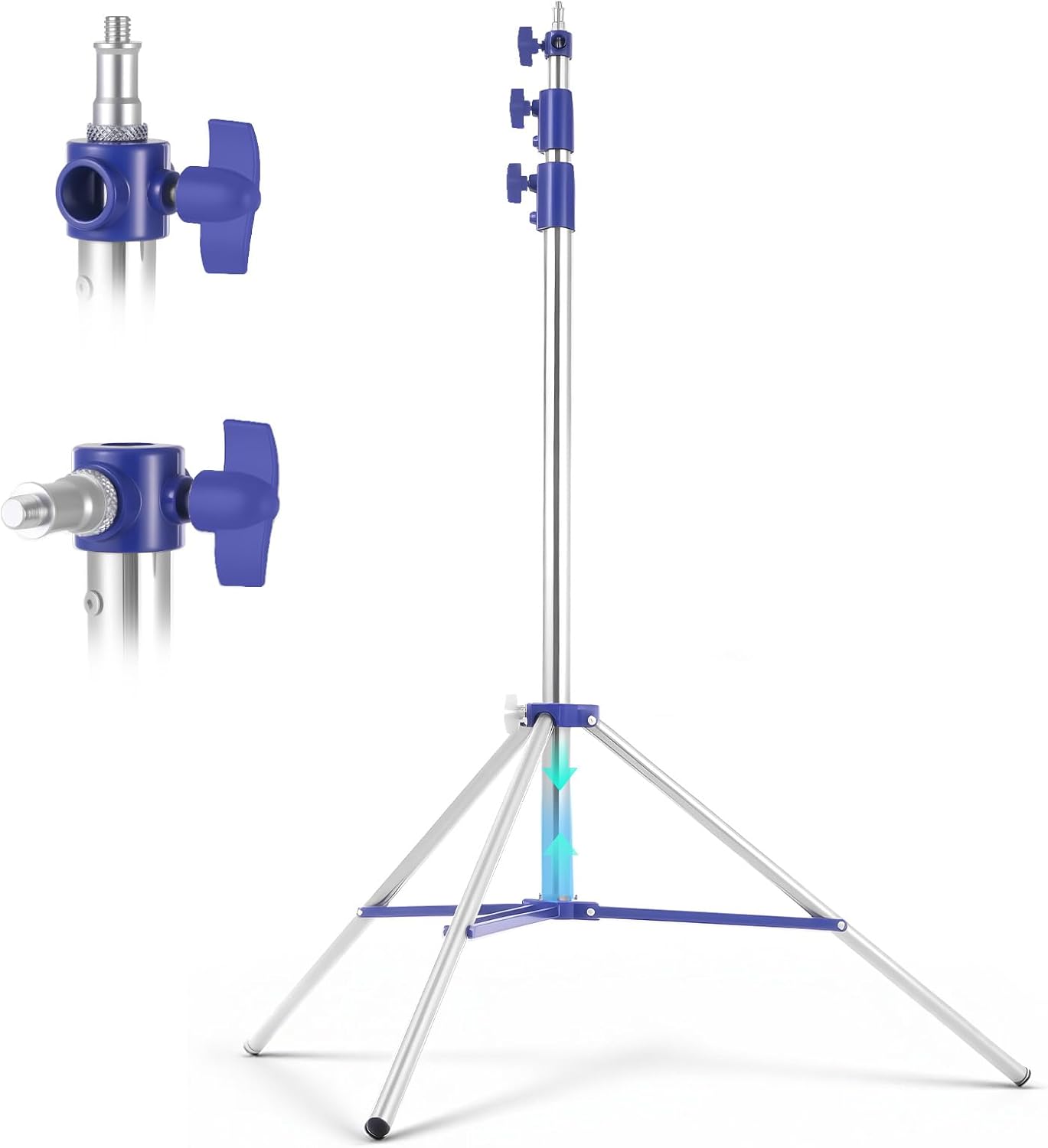 Soporte luz acolchado 110pulg metal resistente 1/4-3/8