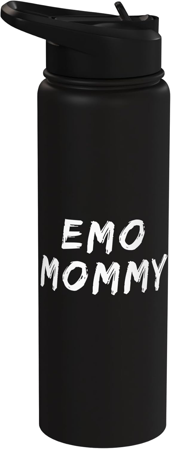 Botella de agua acero inoxidable aislada para madre goth punk