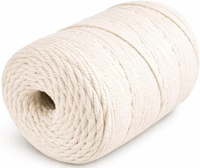 Cuerda macramé algodón para pared y plantas 0.079pulg x 328yardas