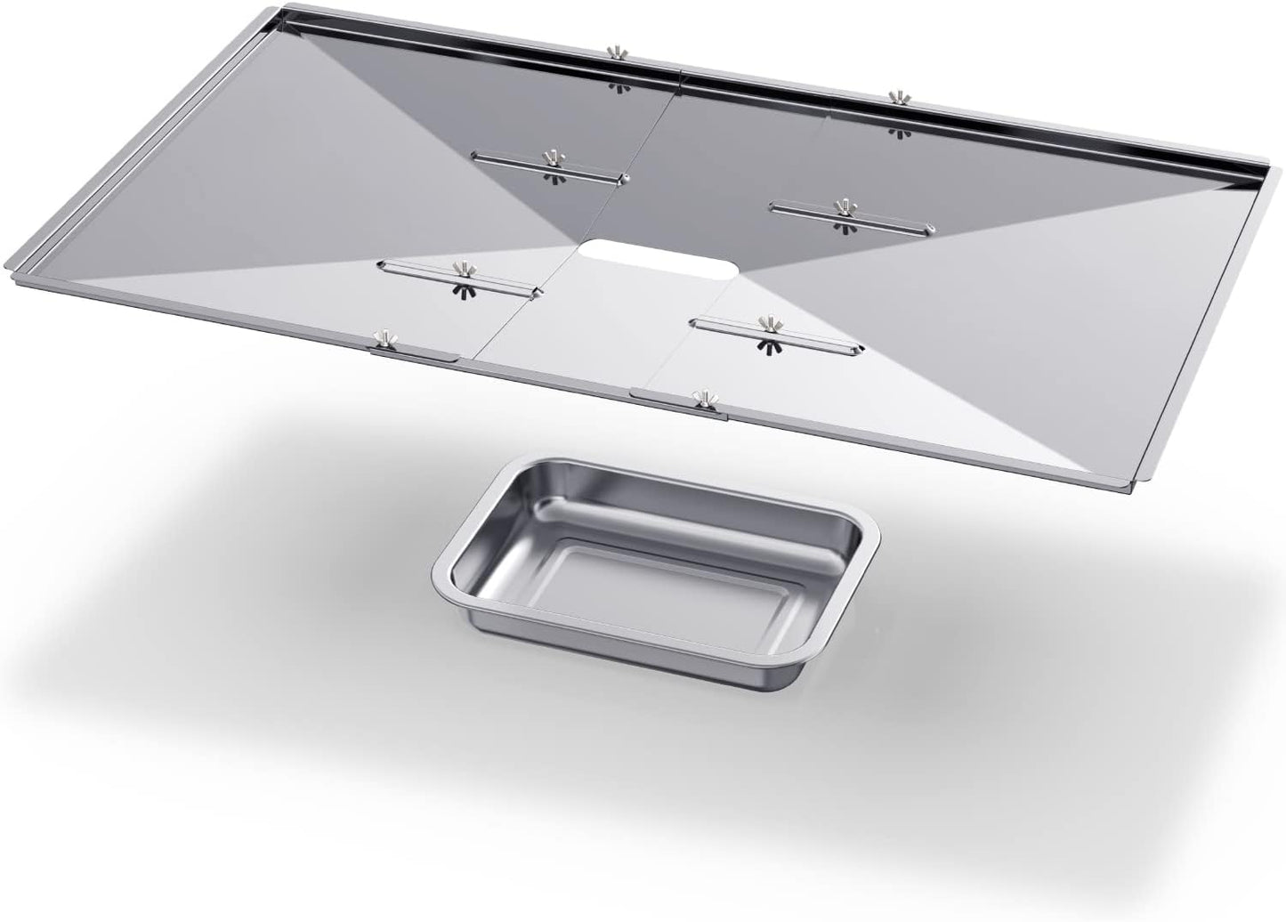 Bandejas grasa parrilla acero inox ajustables 24-27pulg