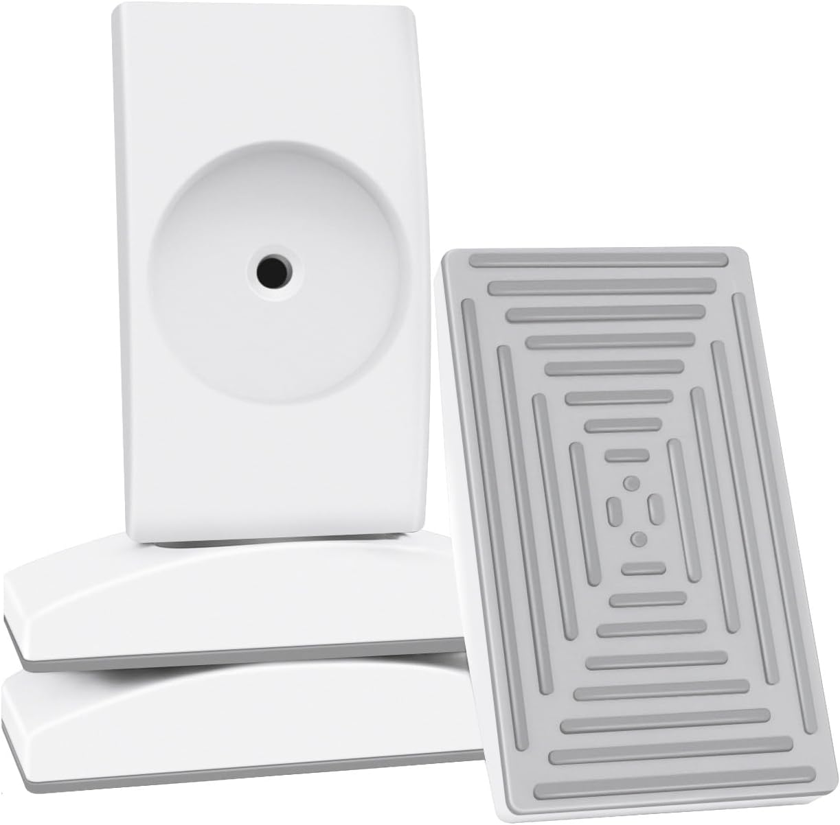 Protector pared puerta bebé 4 Uds blanco rectangular