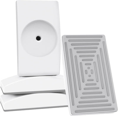 Protector pared puerta bebé 4 Uds blanco rectangular