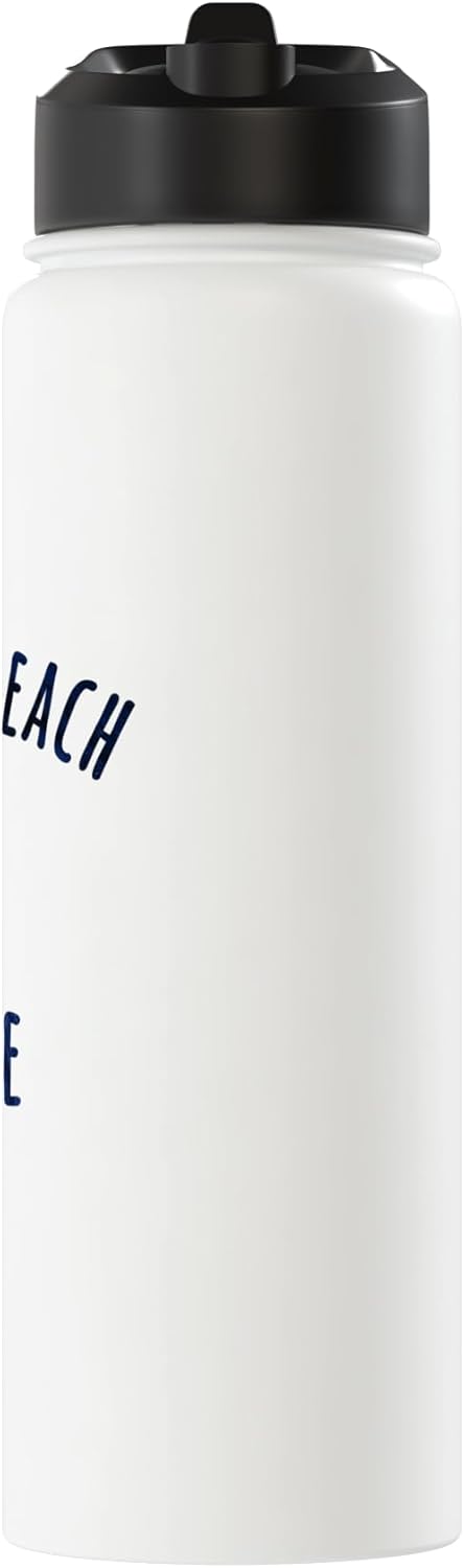 Botella de agua aislada ancla de barco acero inoxidable estilo náutico