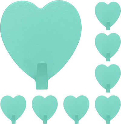 8 Ganchos Corazón Autoadhesivos Decorativos para Niñas