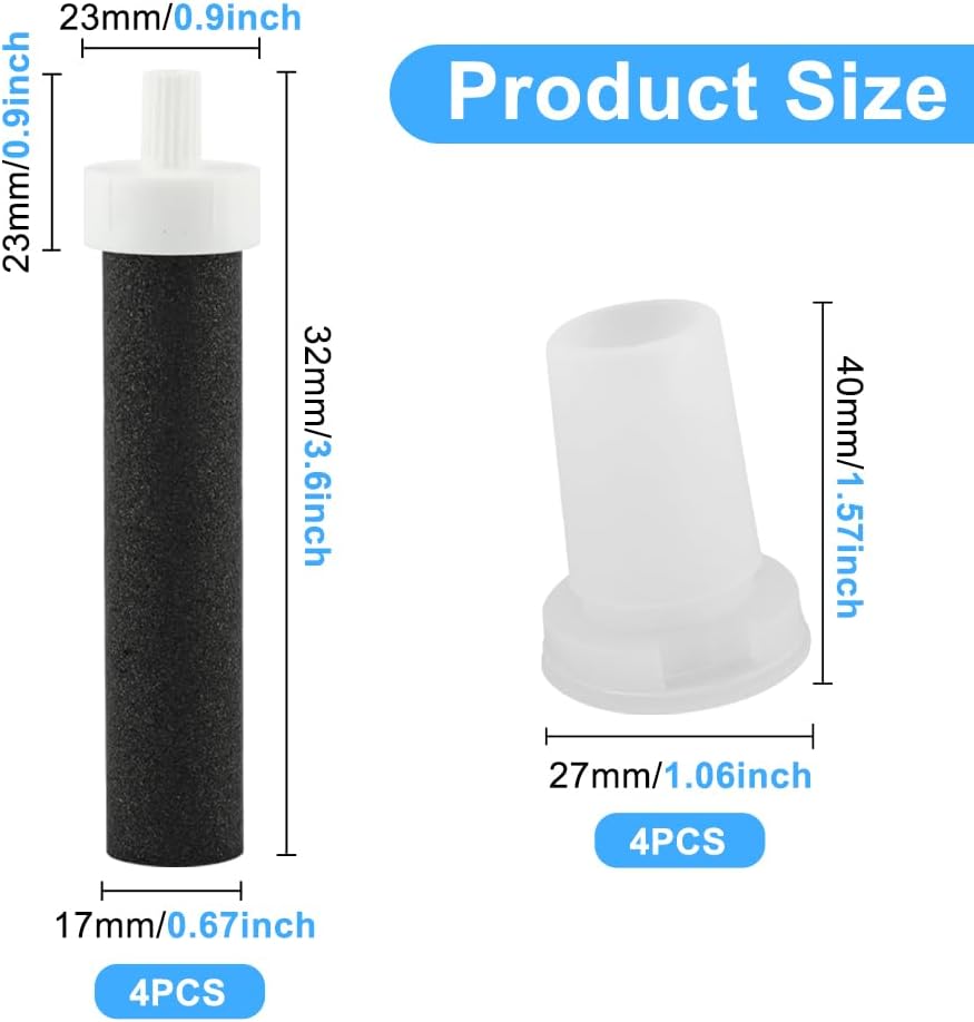 Filtros y boquillas de silicona para botellas Brita 4 unid