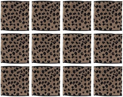 Toalla baño algodón terciopelo estampado leopardo