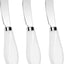 3 Cuchillos Esparcidor Queso Acero Inox Mango Porcelana Blanca
