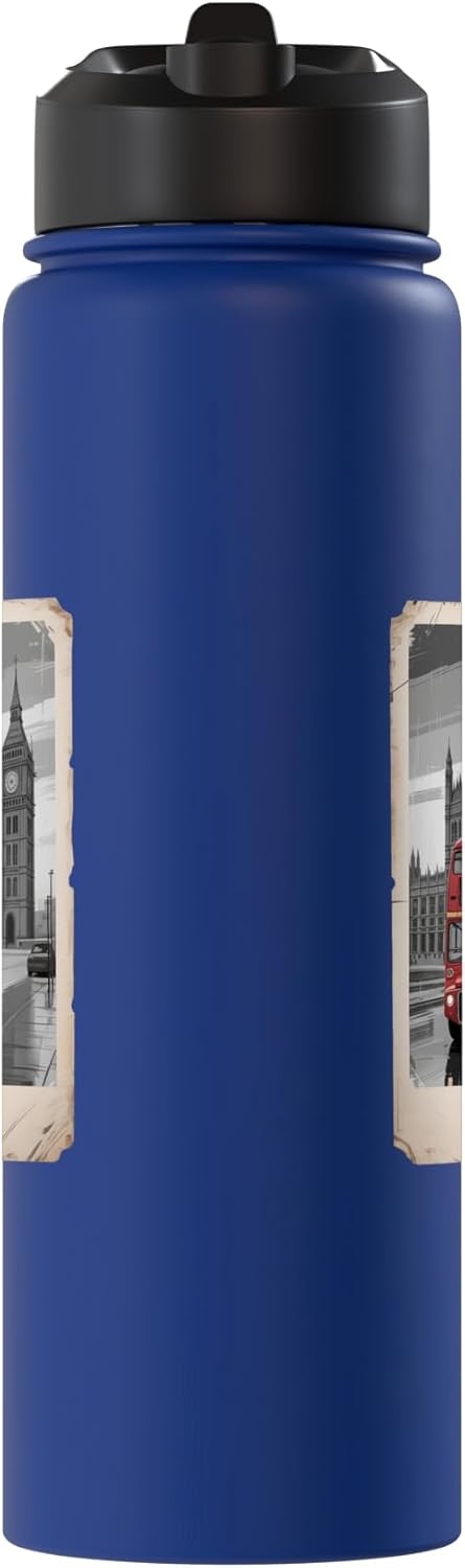 Botella de agua acero inoxidable aislada estilo Big Ben