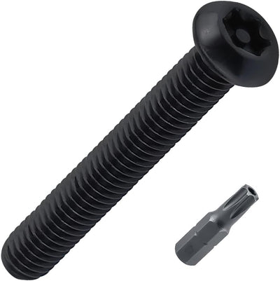 Tornillos seguridad cabeza redonda acero inox 304 negro 60 pzas