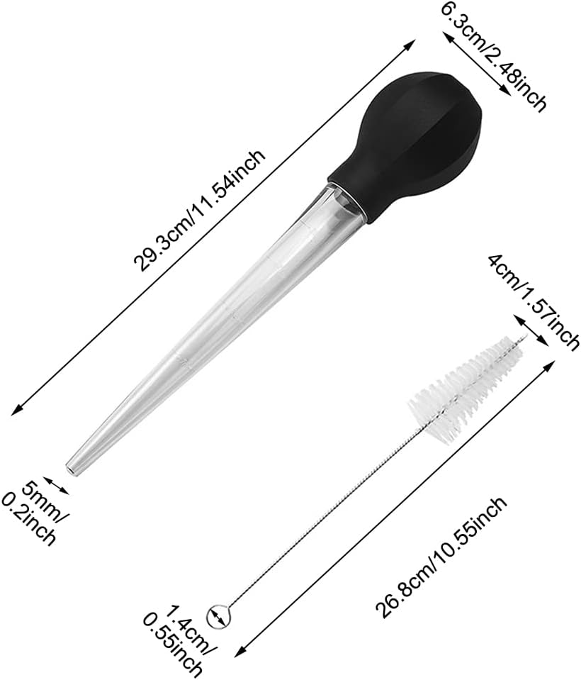 Baster grande para pavo cepillo limpieza 11.5pulg
