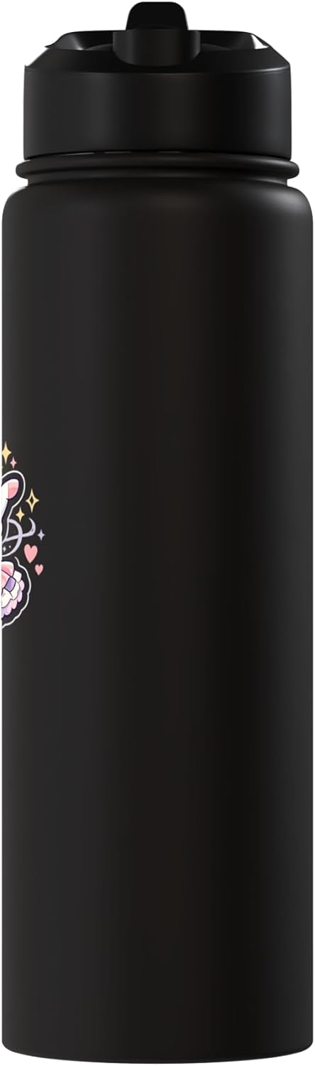 Botella de agua aislada unicornio bailarina acero inoxidable