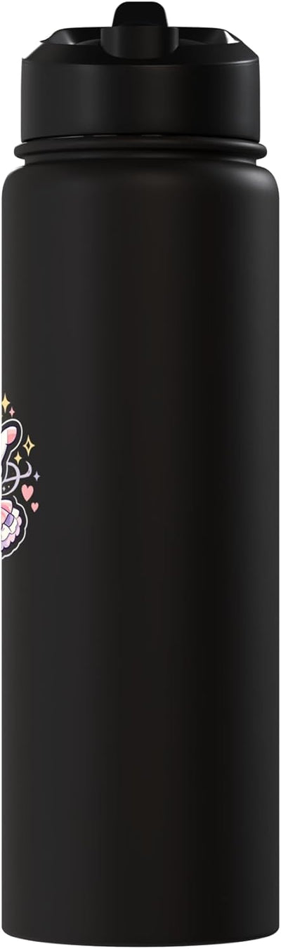 Botella de agua aislada unicornio bailarina acero inoxidable