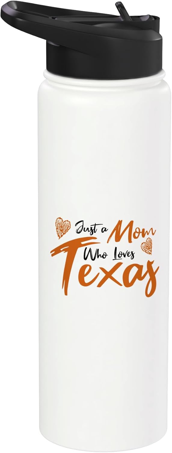 Botella de agua acero inoxidable con orgullo de Texas para mamá