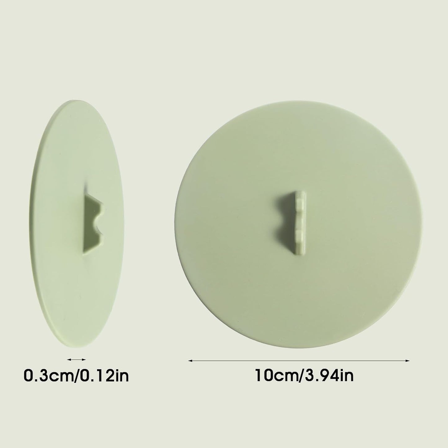 3 Tapas Silicona Tazas Cafés Reutilizables Negro Verde