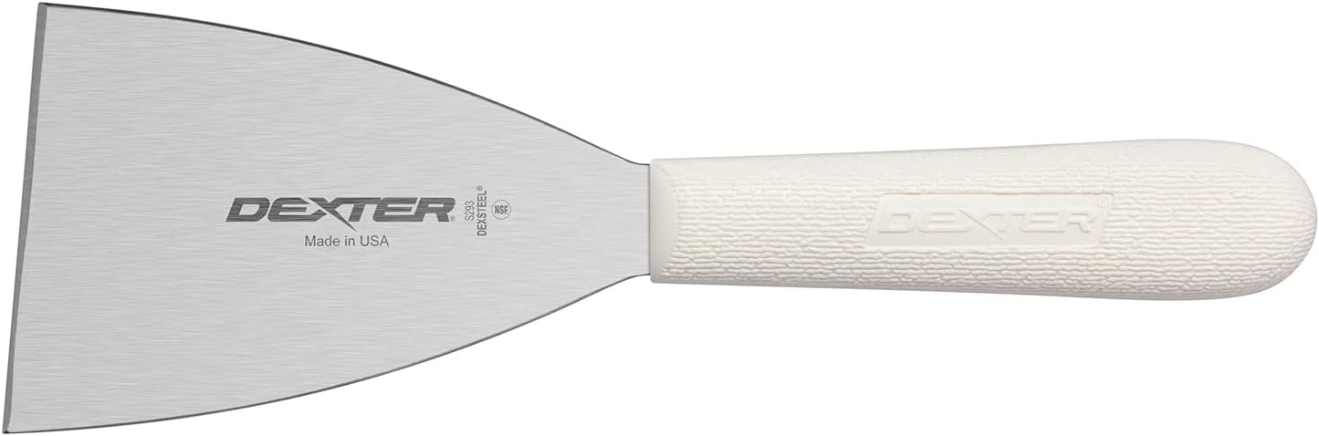 Rascador plancha acero inox 3pulg mango blanco texturizado