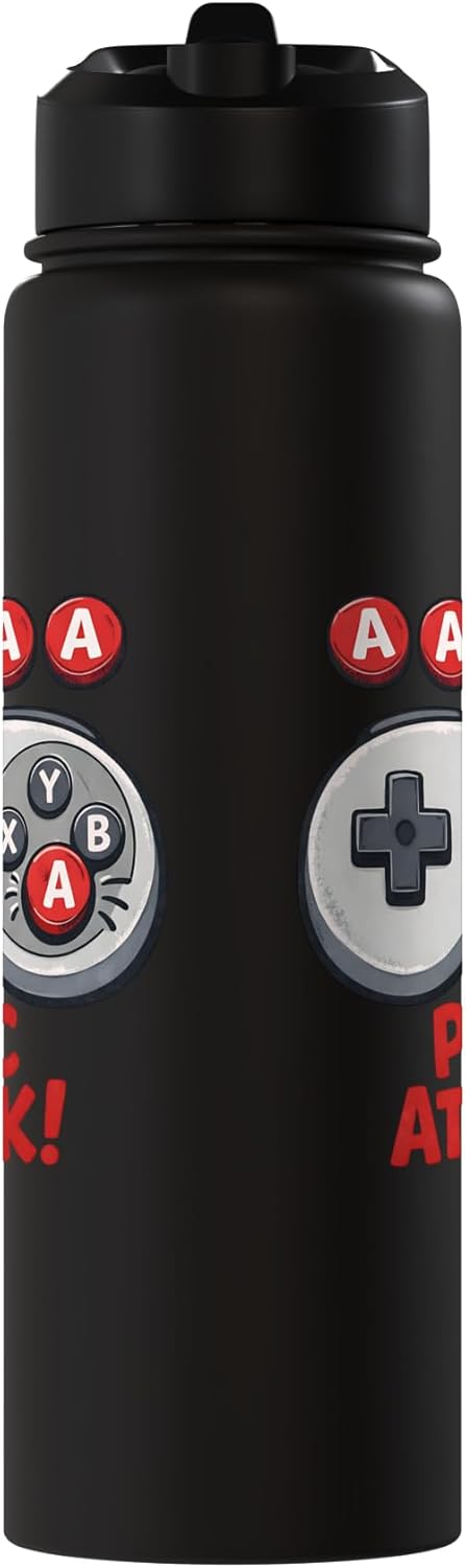 Bote de agua acero inoxidable insulado Gamer Panic Attack Controller