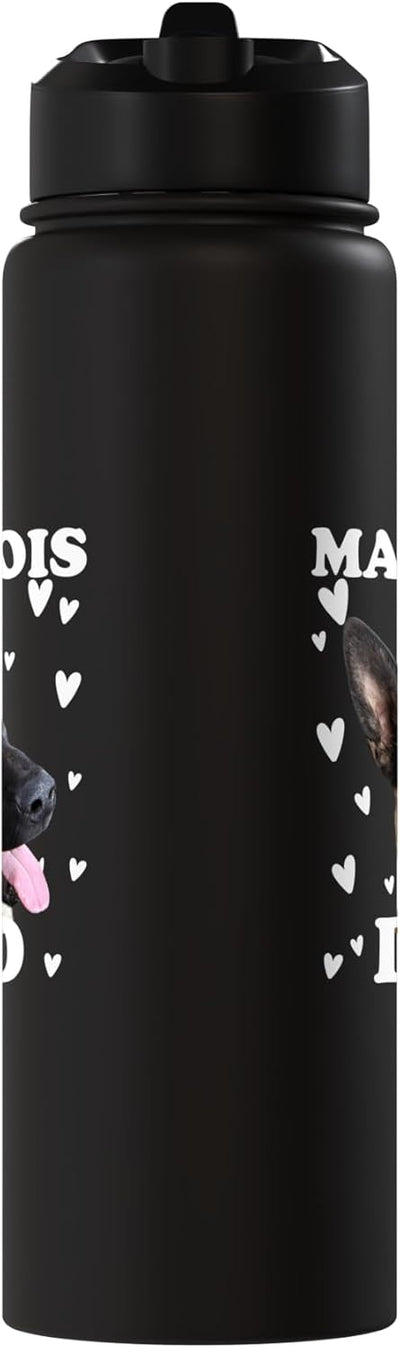 Bottella de agua acero inoxidable aislada para amantes de perros