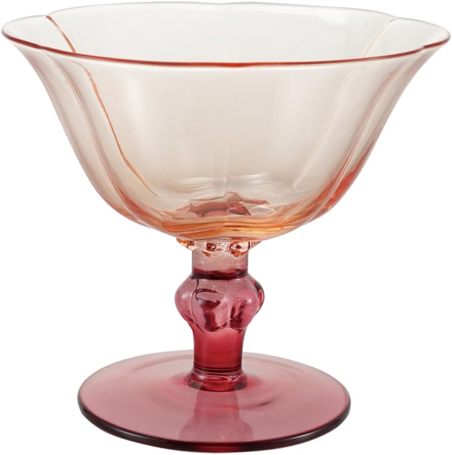 Set 12 copas vino tallo doble tono 6oz rojo