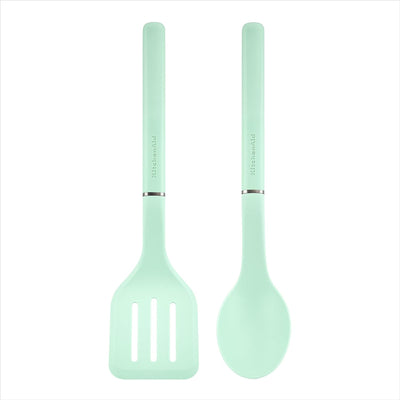 Juego de espátula y cuchara KitchenAid 2 piezas menta