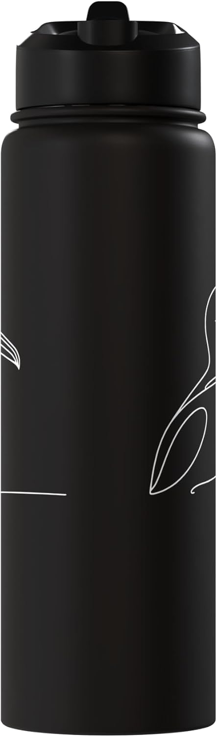 Botella de agua acero inoxidable aislada para observador de aves