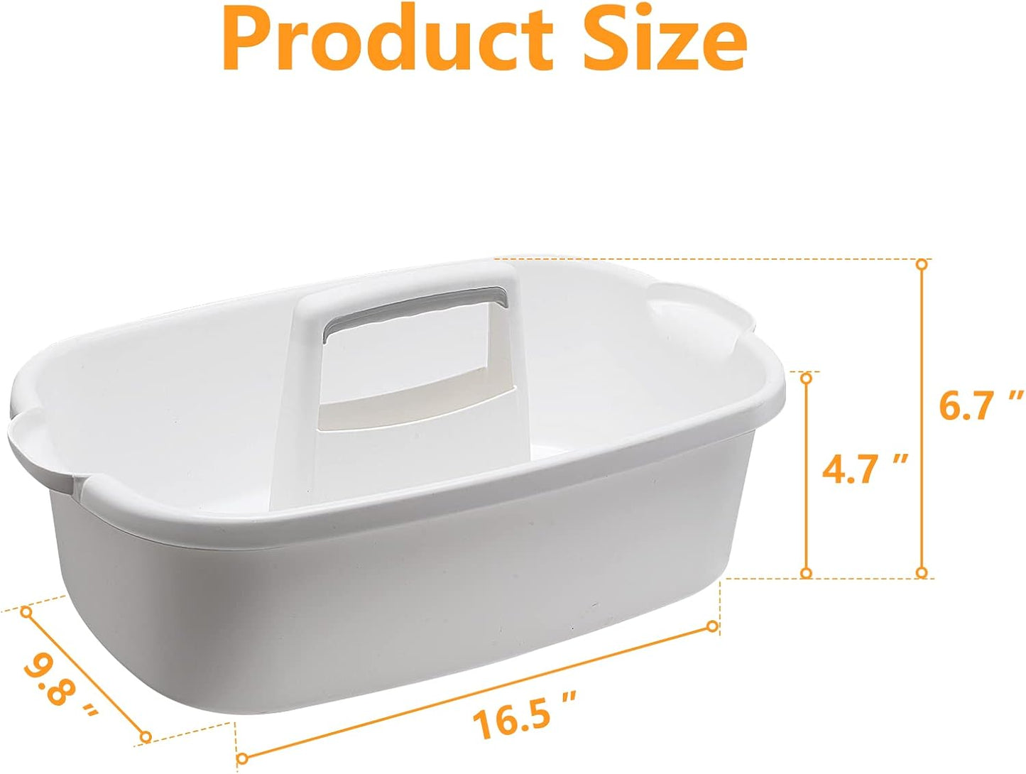 2 Pack Organizador Plástico Multiusos con Asa para Baño