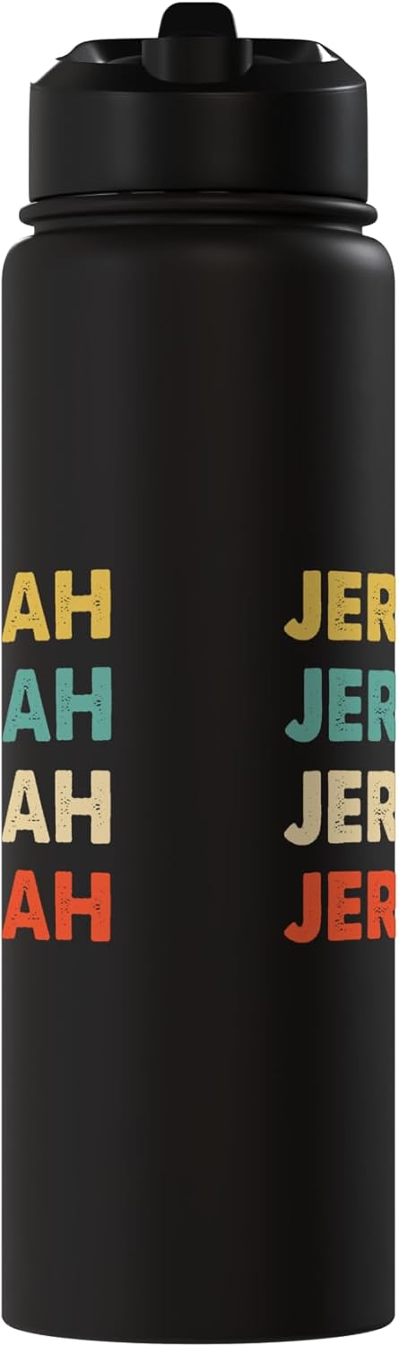 Botella de agua acero inoxidable sin BPA Jerimiah Name