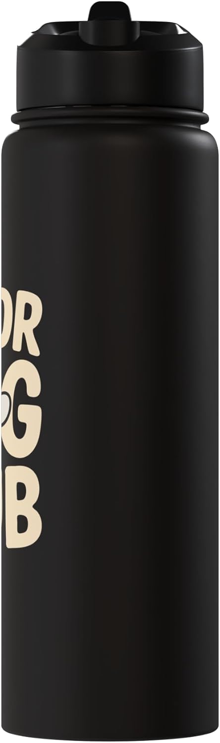Bote de agua para perros de acero inoxidable aislado con diseño divertido