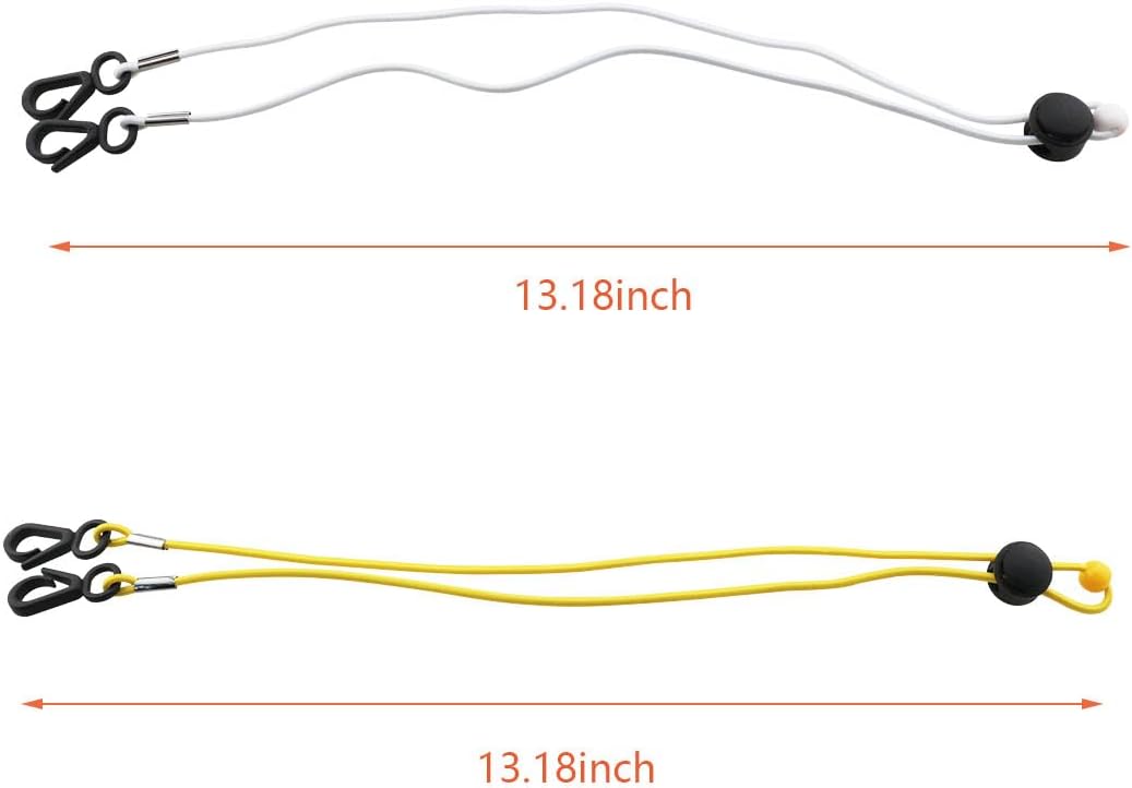 4 Correas Extensión Algodón Elástico Ajustable Blanco Amarillo
